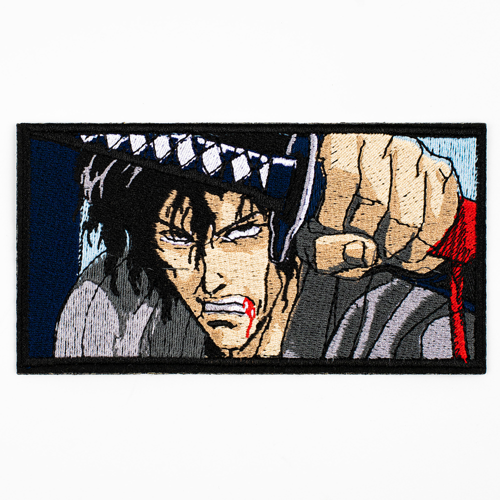 Нашивка, шеврон, патч (patch) Манускрипт ниндзя Ninja Scroll Jubei Kibagami аниме, размер 14*7,4 см  #1