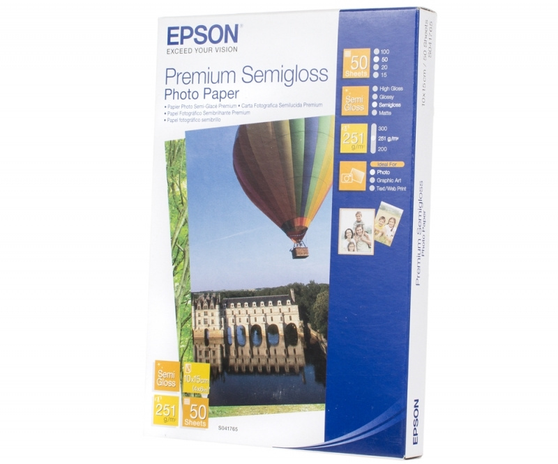 Фотобумага Epson Premium Semigloss Photo Paper (10x15) C13S041765 #1