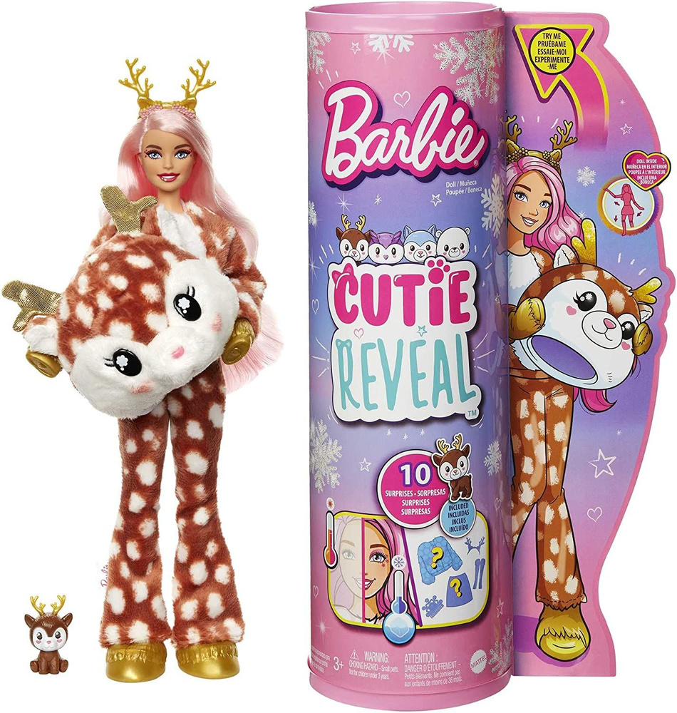 Кукла Barbie Cutie Reveal Deer Милашка-проявляшка (Костюм Оленя) #1