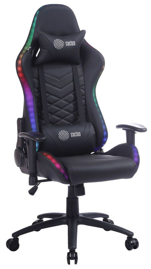 Кресло игровое Cactus CS-CHR-0099BL черный сиденье черный эко.кожа с подголов. крестовина металл пла #1