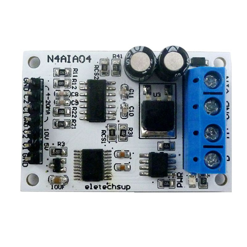 ELETECHSUP Модуль 4-20MA для сбора сигналов напряжения RS485 Modbus RTU для ПЛК, преобразователи тока, #1