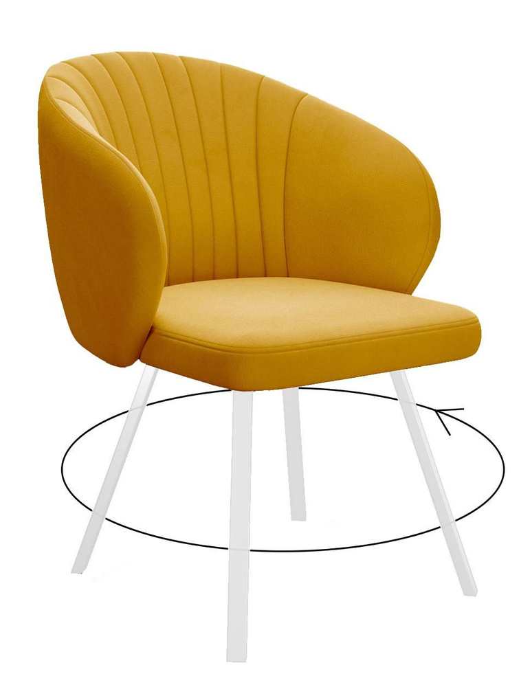 Высокий стул со спинкой мягкий мебель для квартиры DikLine 258 поворотный  #1