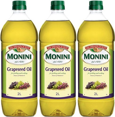 Масло из виноградных косточек Monini Grapeseed Oil, комплект: 3 упаковки по 2 л  #1