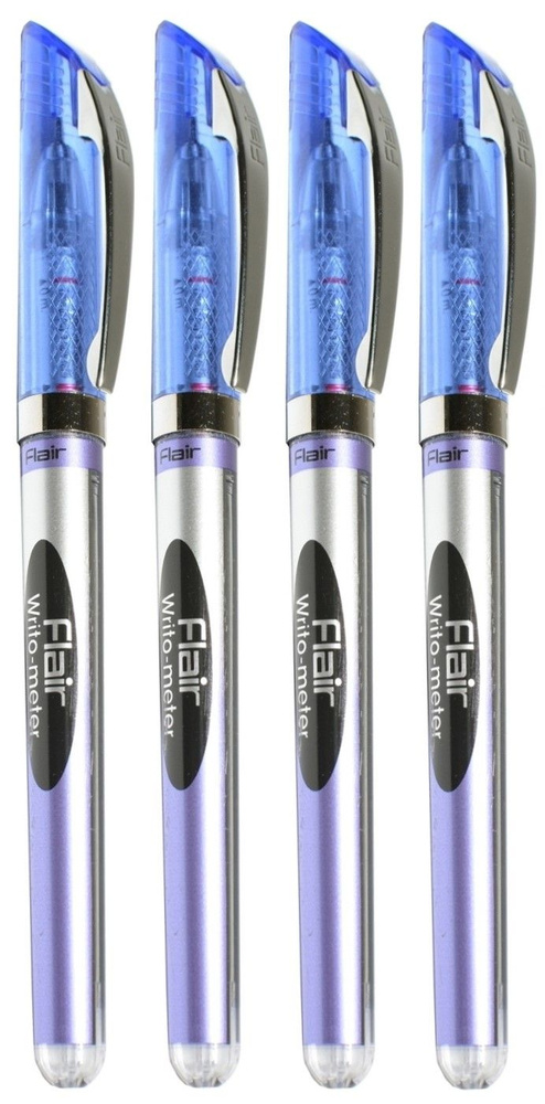 Flair Набор ручек Шариковая, толщина линии: 0.5 мм, цвет: Синий, 4 шт.  #1