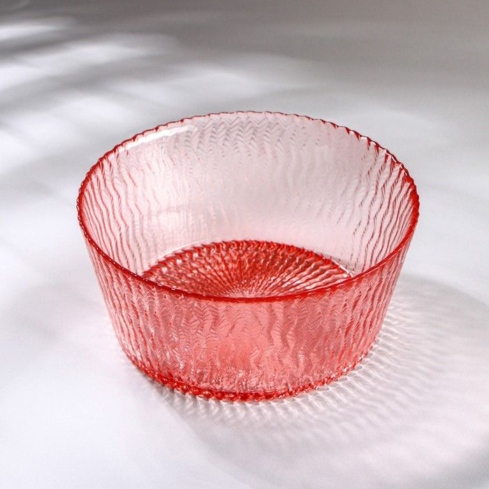 Конфетница "Ретро Pinky", 700 мл, d 16 см, цвет розовый, стеклянная посуда для кухни  #1
