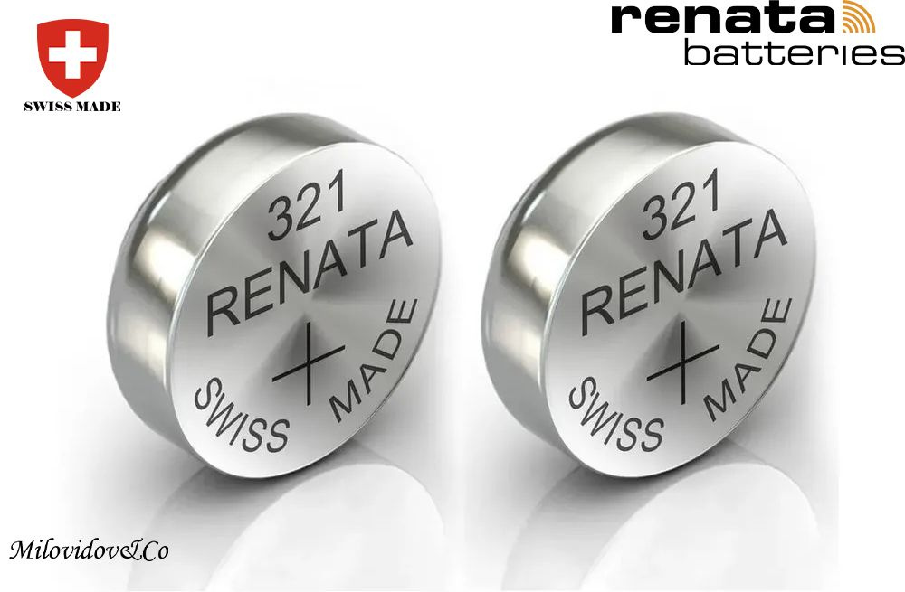 Renata Батарейка 321 (SR65, SR616), Оксид-серебряный тип, 1,55 В, 2 шт #1