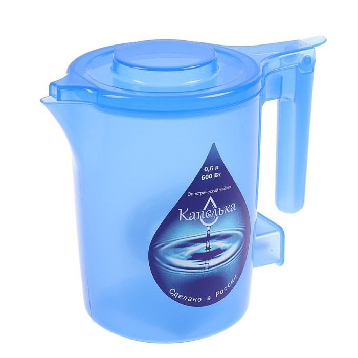 Чайник электрический "Капелька", пластик, 0.5 л, 600 Вт, синий  #1