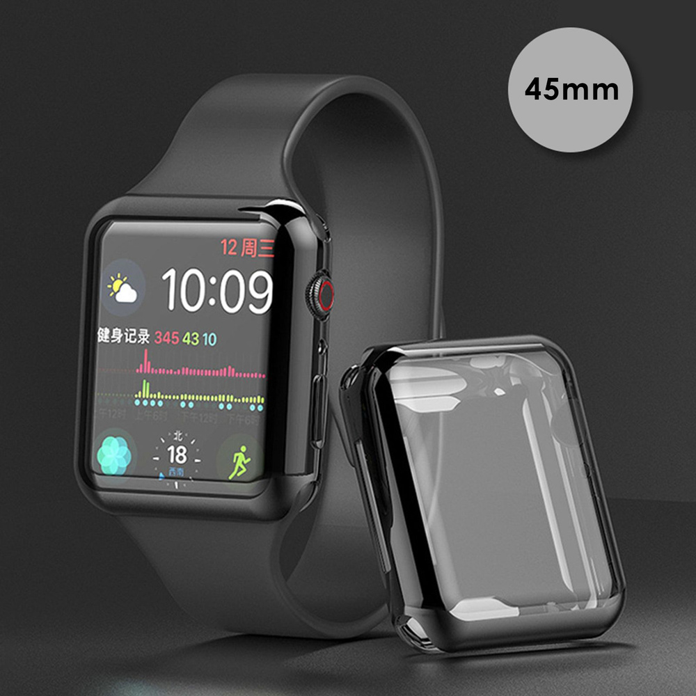 Защитный силиконовый чехол для Apple watch 7, 8 45 mm, бампер на часы Apple watch 45 мм (противоударный #1
