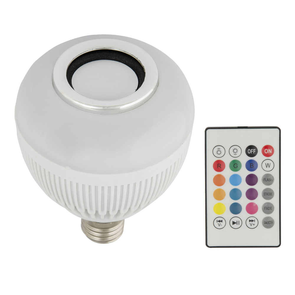 Диско-лампа LED RGB c динамиком и блютуз. Светодиодная цветная лампа для вечеринки. Диско-светильник #1