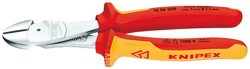 Кусачки KNIPEX боковые особой мощности хромированные 250 мм 7406250  #1