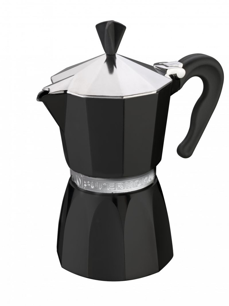 Кофеварка гейзерная G.A.T. SUPERMOKA BLACK 104003B 150мл, на 3 чашки #1