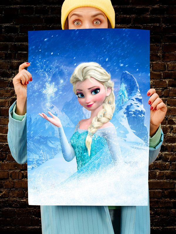 Постер интерьерный Эльза, 70х46 см. Матовый яркий. Холодное Сердце Frozen  #1