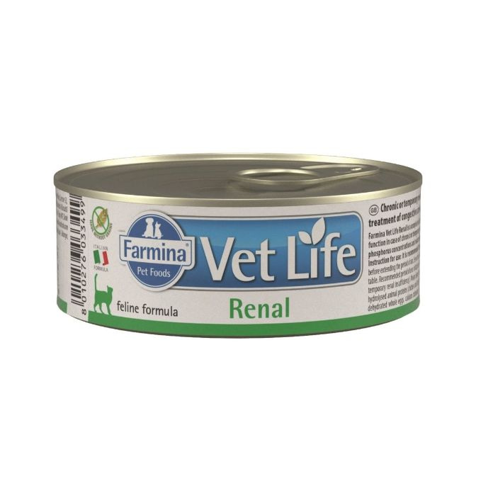 Farmina Консервы VetLife для кошек ренал паштет 85 гр, 12 шт #1