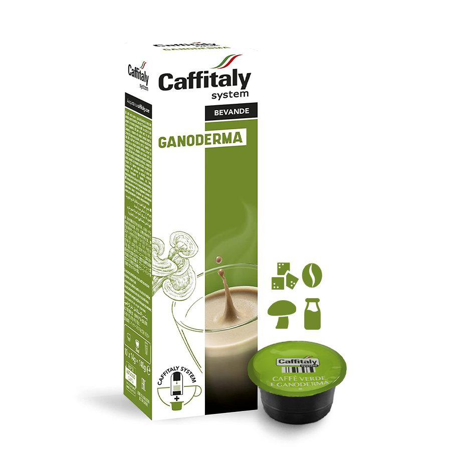 Кофейно-молочный напиток в капсулах Caffitaly System Ecaffe Cappuccino Ganoderma, 10 капсул, для Paulig, #1