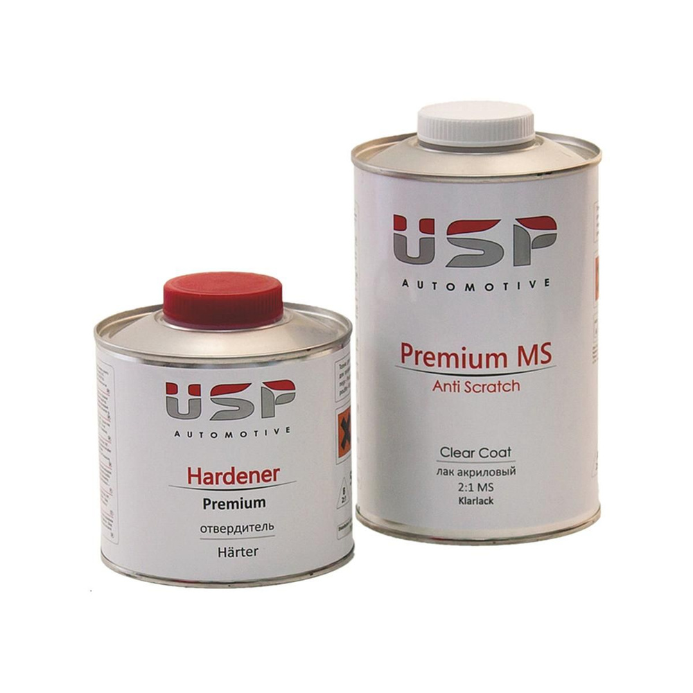 USP Premium MS 2:1 Antiscratch Clear Coat Акриловый лак устойчивый к царапинам 1 л. с отвердителем 0,5 #1
