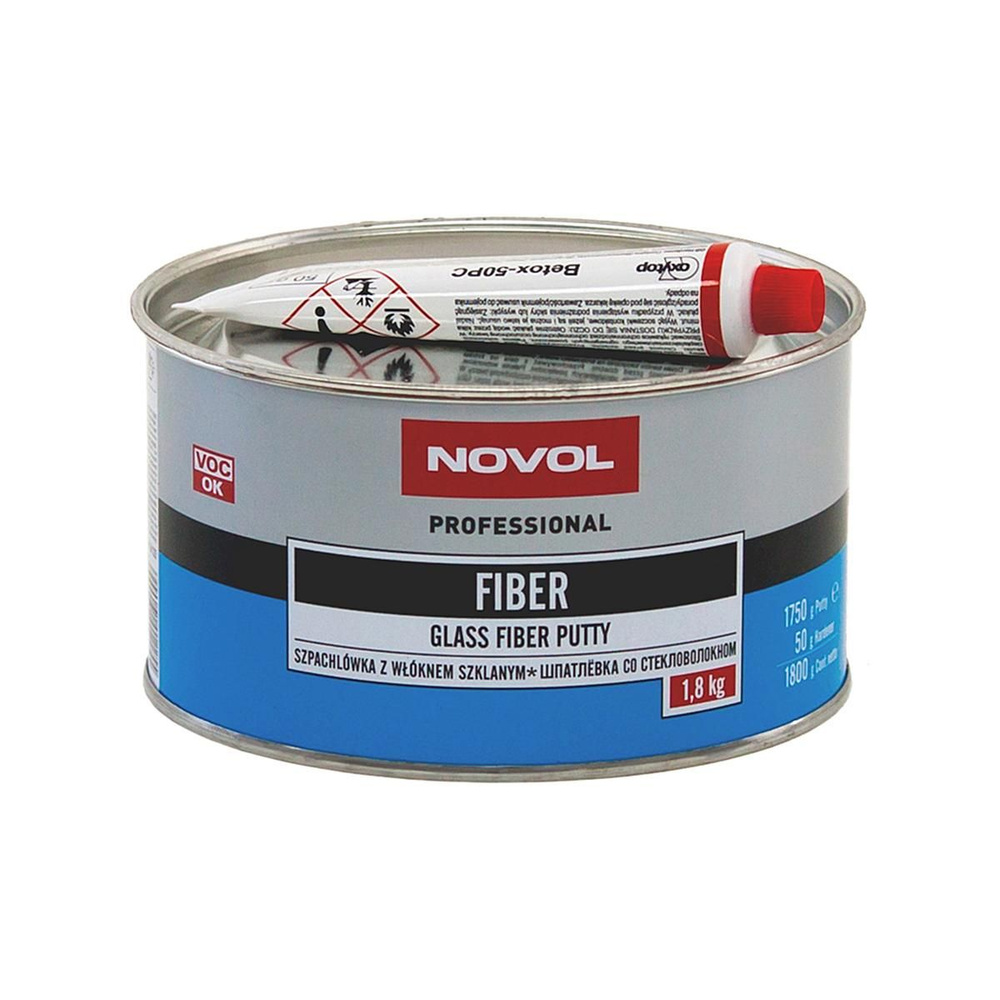 NOVOL Fiber Glass Putty Шпатлевка со стекловолокном высокопрочная усиленная автомобильная новол 1,8 кг. #1