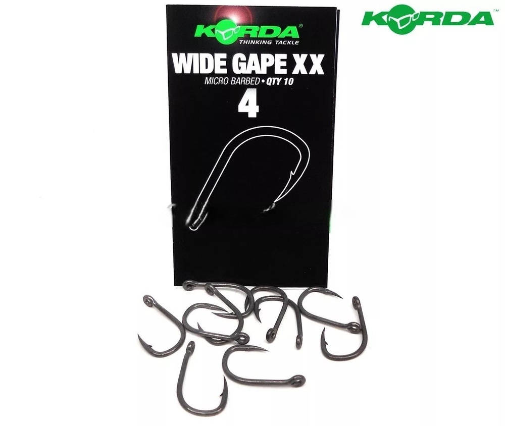 Карповые крючки Korda (Корда) - Wide Gape XX, Размер 4, 10 шт #1