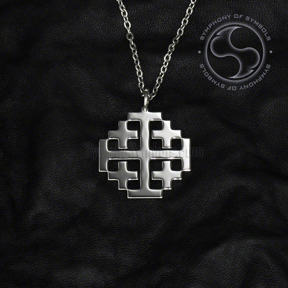 Иерусалимский крест кулон + цепочка #1