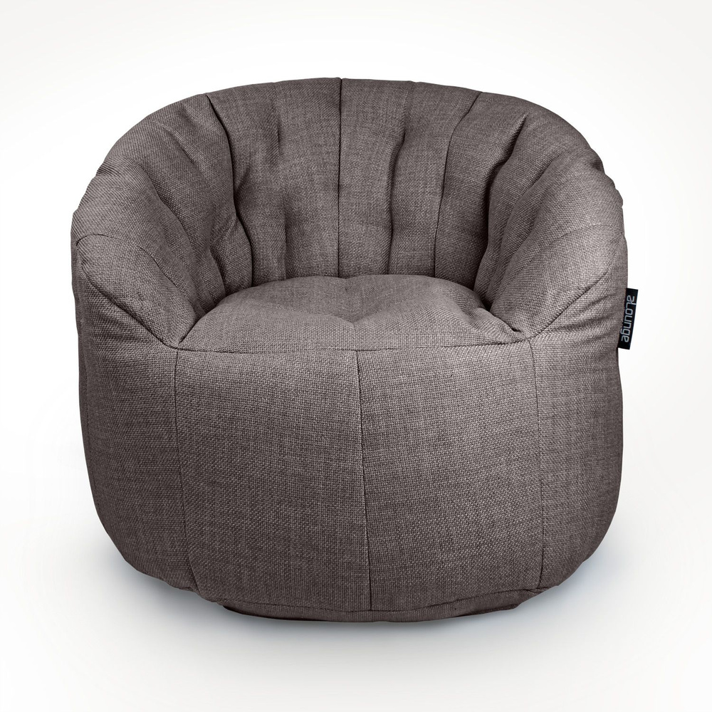 Современное бескаркасное кресло для отдыха дома aLounge - Butterfly Sofa - Luscious Grey (рогожка, темно-серый) #1