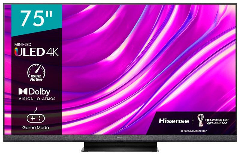 Hisense Телевизор 75 75U8HQ Smart черный 75" 4K UHD, черный #1