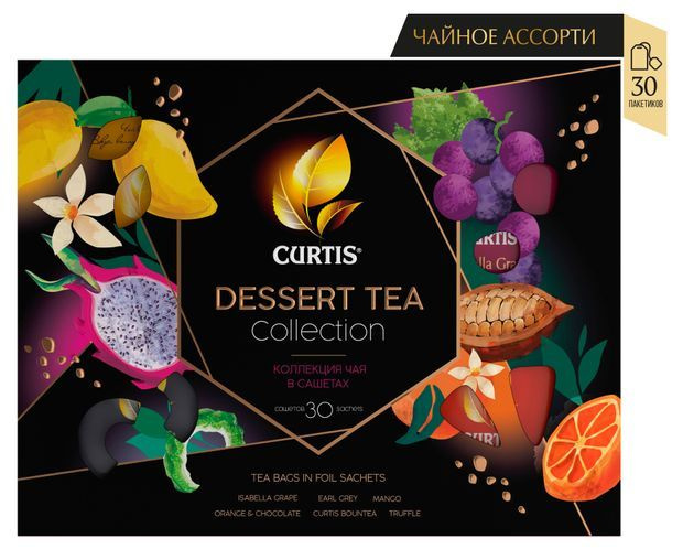 Чайное ассорти Curtis Dessert Tea Collection 6 вкусов, 30 пакетиков, 2 упаковки  #1