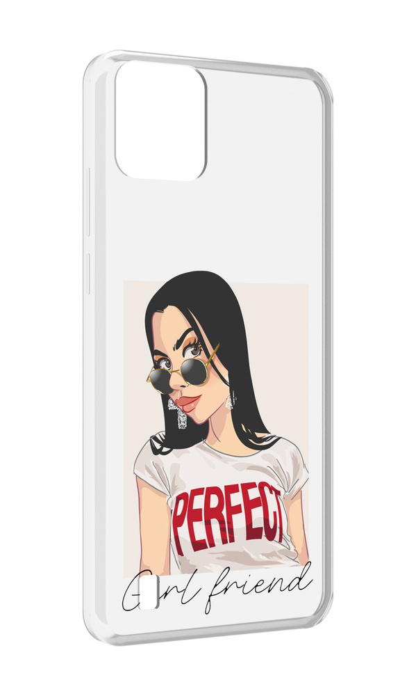 Чехол-бампер MyPads для Blackview A55 с рисунком Девушка-с-сережками ...