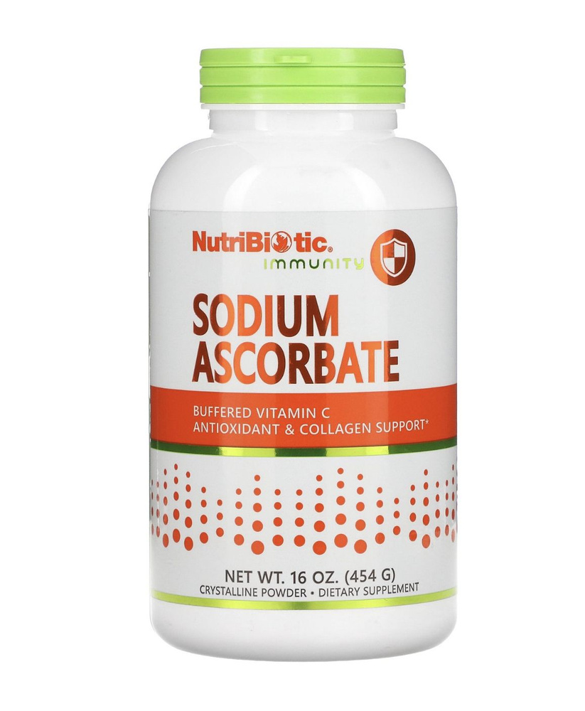 NutriBiotic, Sodium Ascorbate, витамин С, 454 г/ аскорбат натрия #1