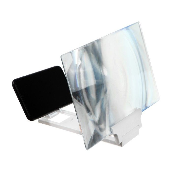 Увеличительное стекло для телефона LuazON, 12", эффект телевизора, складное, белое  #1