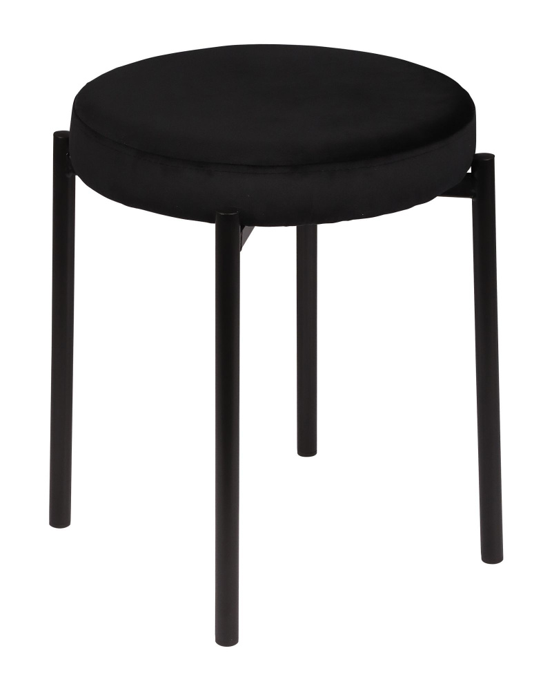 Комплект табуретов для кухни Кен с мягким велюровым сиденьем черный / черный, 4 шт.  #1
