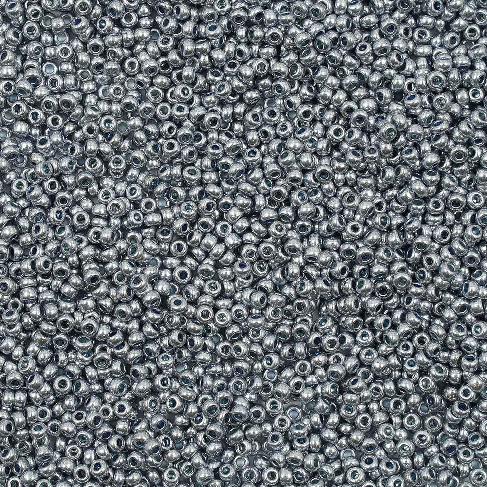 Бисер Preciosa серебро 10/0, 20 гр, № 18131, бисер чешский для рукоделия плетения вышивания прециоза #1