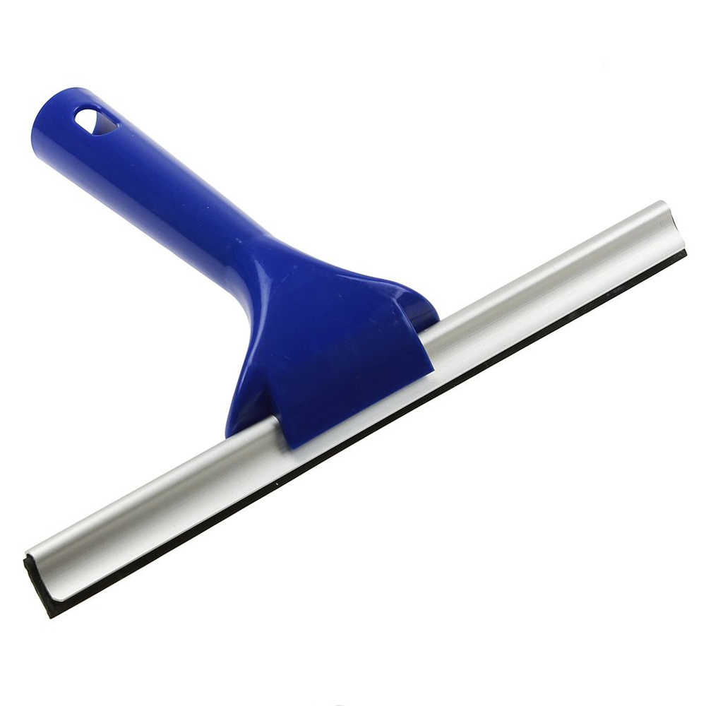 Склиз для окон 25см, резиновый в алюминиевом корпусе, с короткой пластмассовой ручкой 10,5см комплект #1