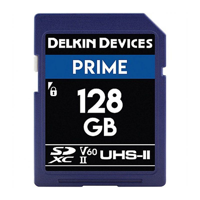 Карта памяти Delkin Devices Prime SDXC 128GB UHS-II U3 V60 R300/W100MB/s #1