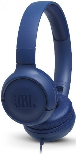 Проводные накладные наушники JBL TUNE 500 с микрофоном, с шумоподавлением, 3.5 мм, синие  #1