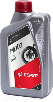 Синтетическое Вилочное масло для мотоцикла CEPSA MOTO FORK OIL 10W 1л  #1