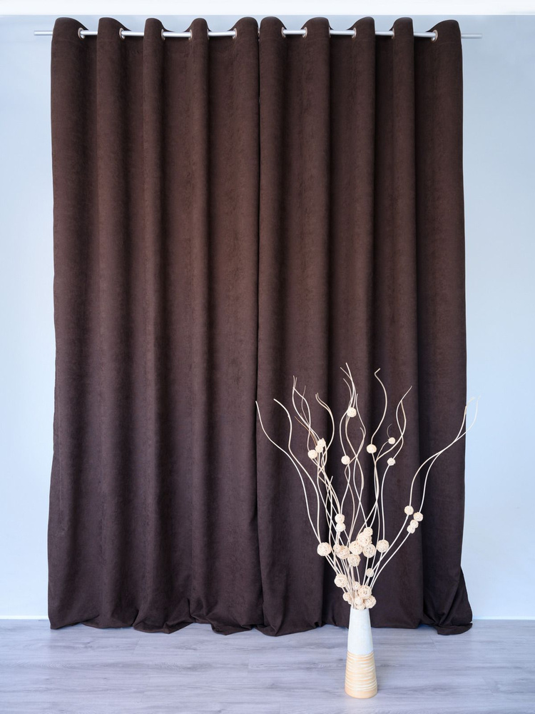 COSY CURTAINS Комплект штор 250х, коричневый #1