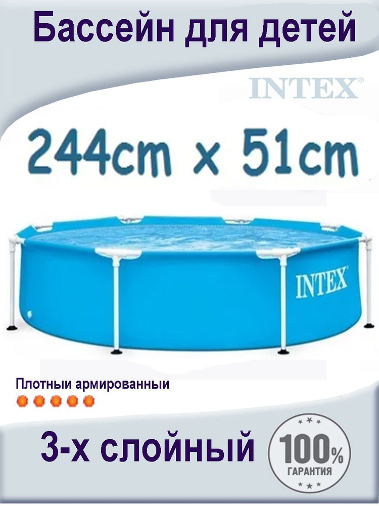 Бассейн каркасный круглый INTEX Metal Frame 28205 #1