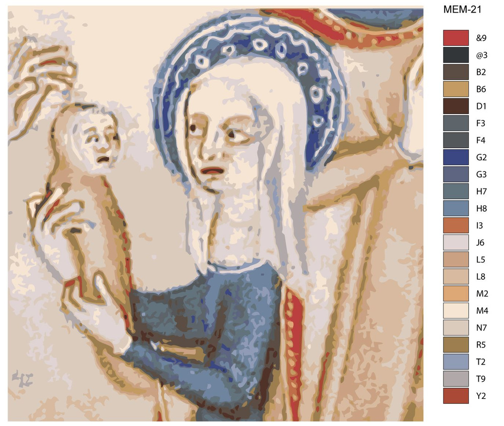 Картина по номерам, "Живопись по номерам", 40 x 40, MEM-21, мем средневековье  #1