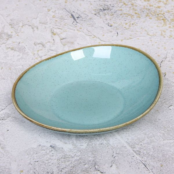 Тарелка керамическая "Tiffany Blue" 22х19,5х5см #1