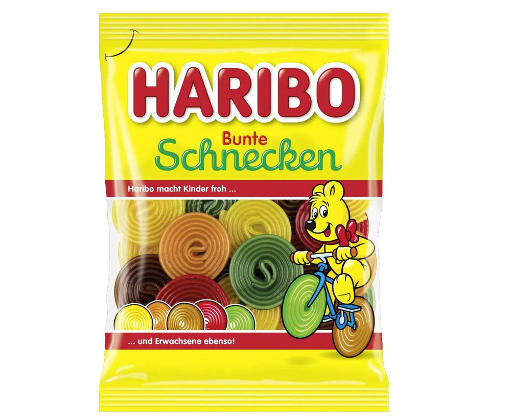 Мармелад жевательный HARIBO Bunte Schnecken Цветные улитки 160 г #1