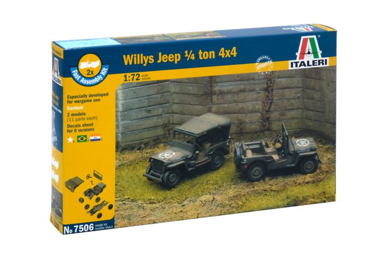 Italeri 7506 Сборная модель Willys Jeep 1/4 Ton 4x4 1:72 #1