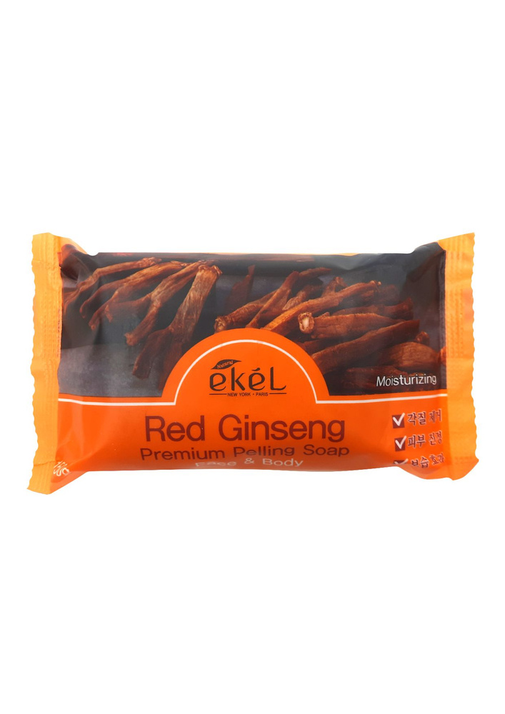 EKEL Мыло-скраб для лица и тела Красный Женьшень Premium Peeling Soap Red Ginseng, 150 г  #1