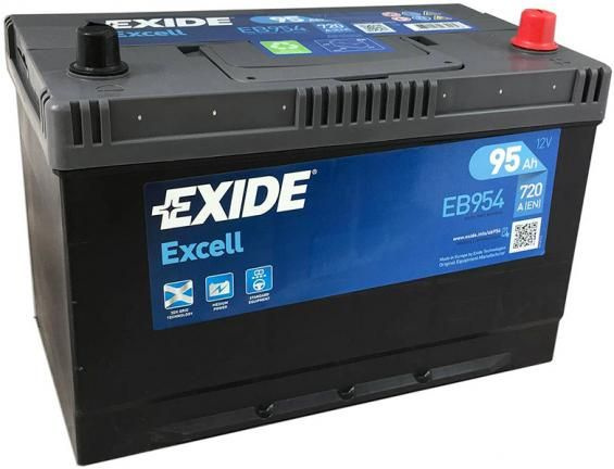 Аккумулятор автомобильный Exide Excell EB954 (95 A/h), 720A R+ JIS #1