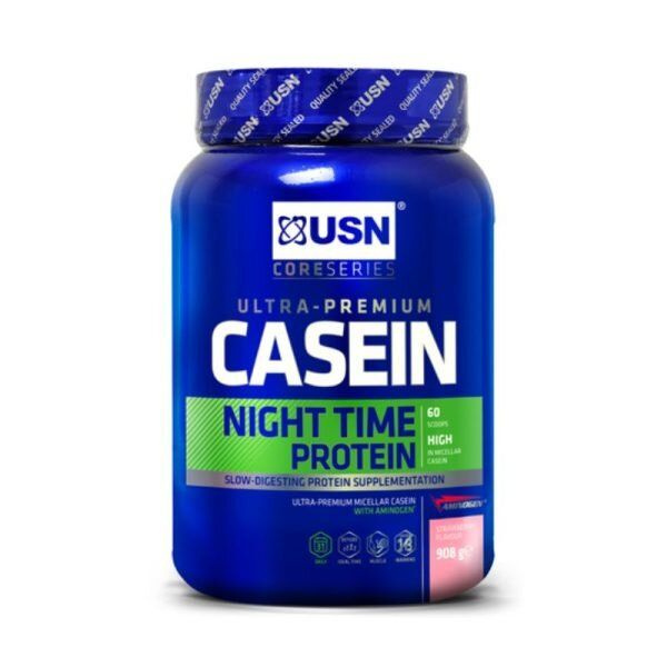 Казеиновый протеин USN Casein Ultra-Premium 908 со вкусом клубники, 908 грамм  #1