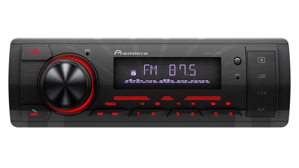 Автомагнитола 1DIN Premiera MVH-120 FM SD/USB ресивер с Bluetooth #1