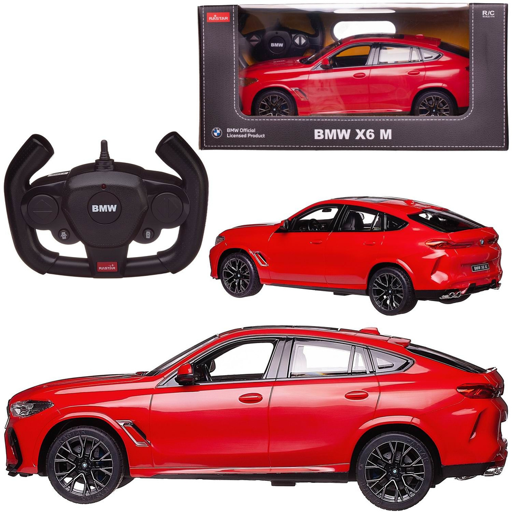 Машина р/у BMW X6 M, 1:14 , 2,4G, свет фар и салона, цвет красный. #1