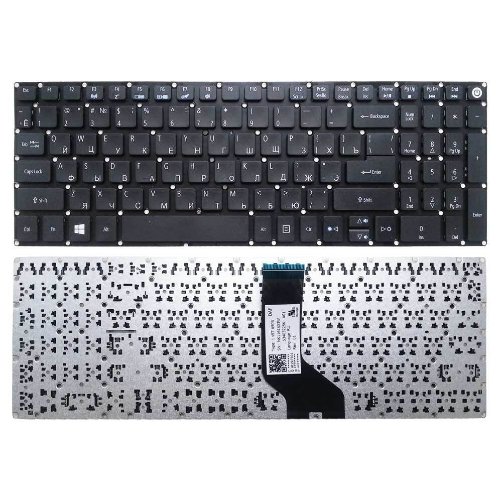 Клавиатура для ноутбука Acer Aspire E5-573, E5-722, F5-571 черная #1