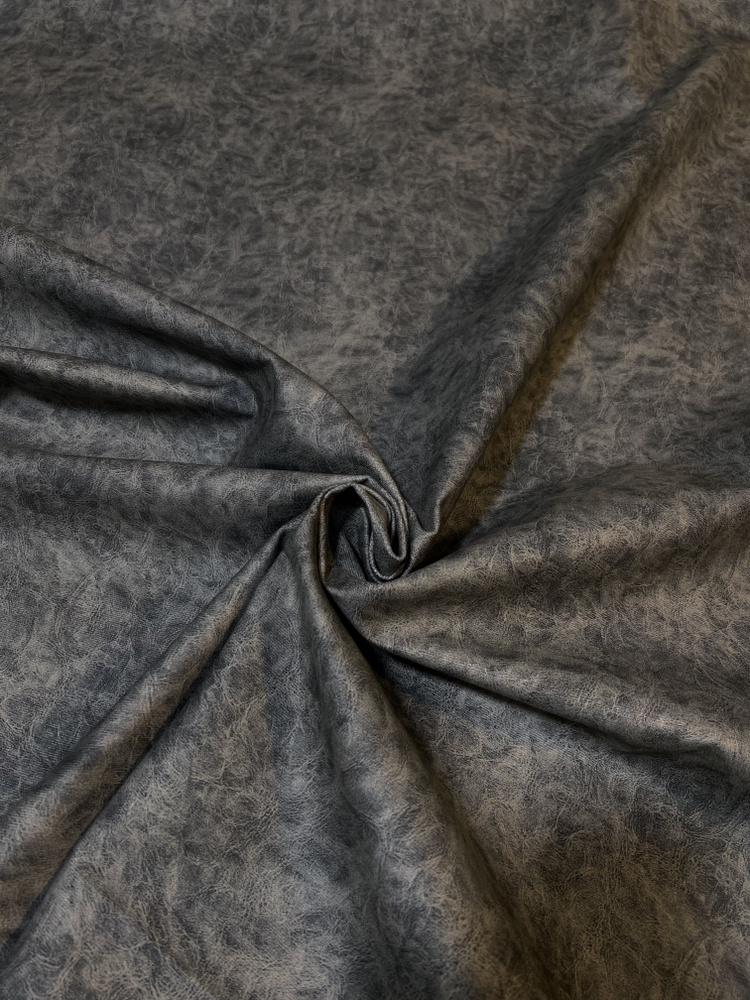 Мебельная ткань для обивки мебели, ткань для шитья Микровелюр (D-11) цвет темно-серый, ширина 140 см #1