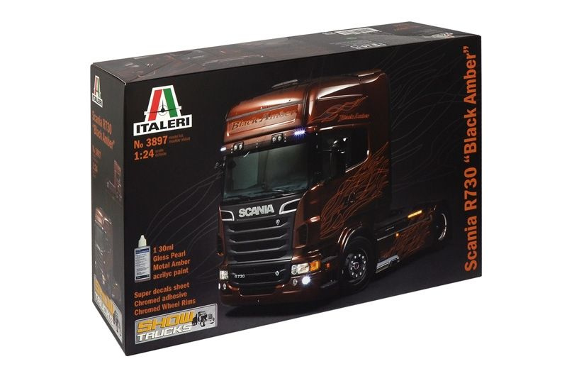 Сборная модель Italeri 3897ИТ ГРУЗОВИК SCANIA R730 V8 BLACK AMBER #1