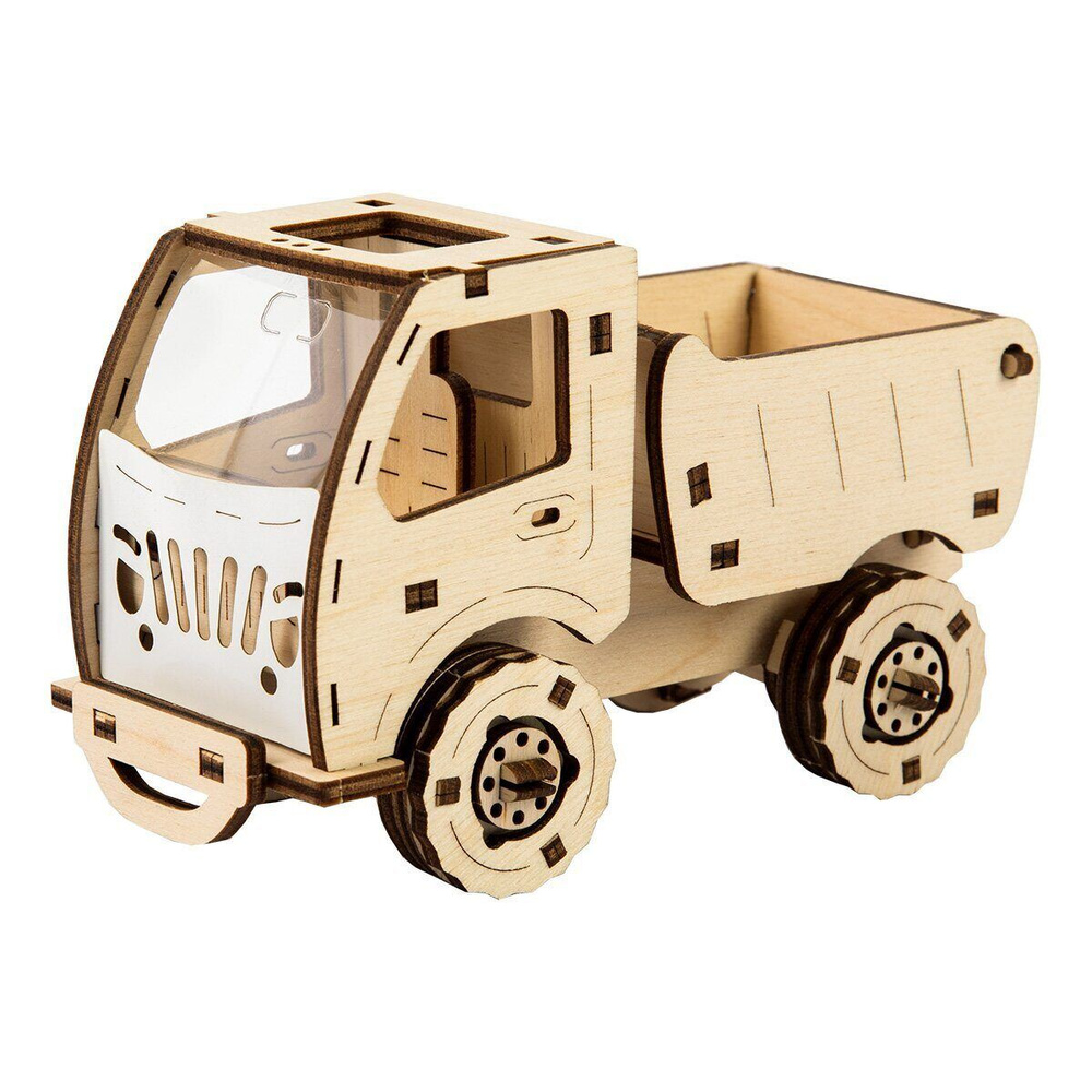 Пазлы деревянные 3D "Мини грузовик", 15х8х9,5см, 8+ #1