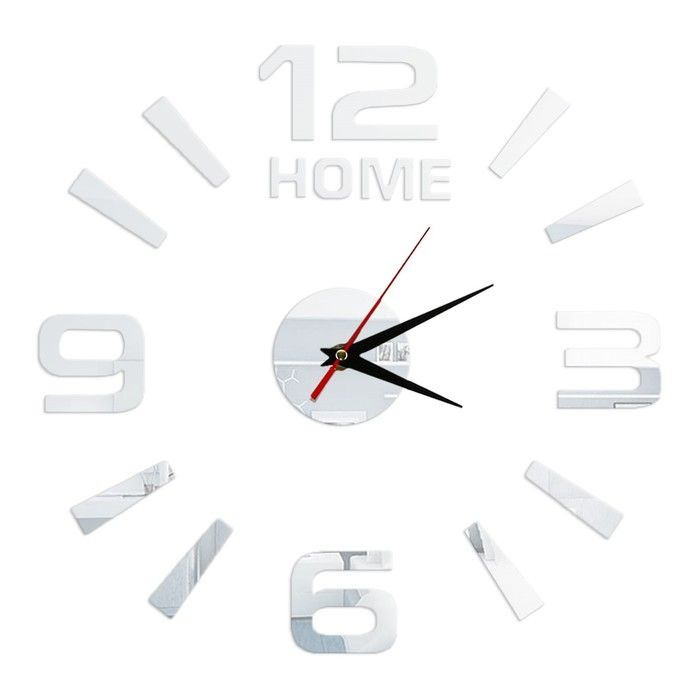 Интерьерные часы-наклейка Home, плавный ход, d - 60 см, мод. AM-12  #1